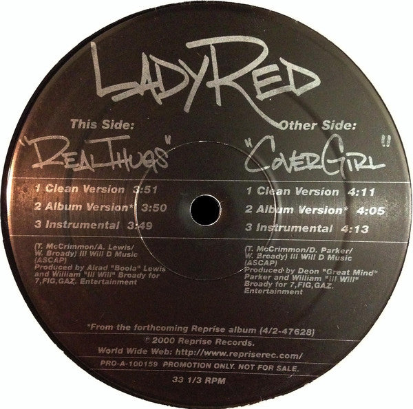 Lady Red : Real Thugs / Cover Girl (12", Promo)