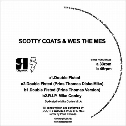 the album cover for Scotty Coats / Wes The Mess - Double Fisted