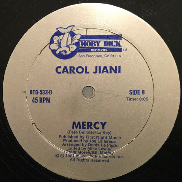 Carol Jiani : The Woman In Me / Mercy (12")