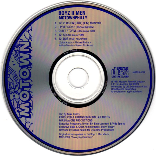 Boyz II Men : Motownphilly (Remix) (CD, Maxi)
