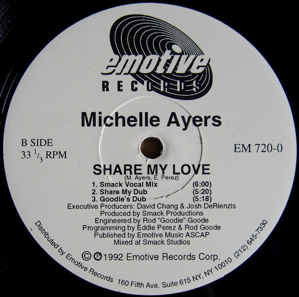 Michelle Ayers : Share My Love (12")