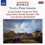 the album cover for J.H. ROMAN - Twelve Flute Sonatas