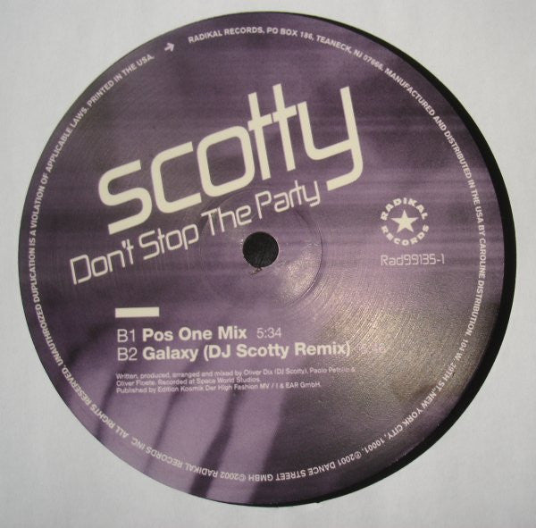 Scotty : Don't Stop The Party (12")