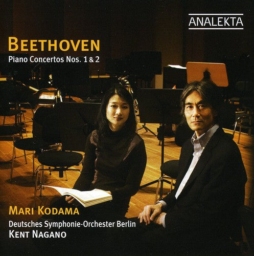 the album cover for L.V. Beethoven - Piano Concerto 1 & 2