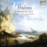 the album cover for J. BRAHMS - Symphonies 3 & 4