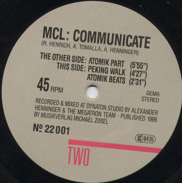 MCL (Micro Chip League) : Communicate (12")