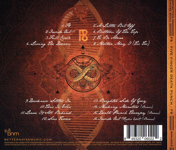 Five Finger Death Punch : F8 (CD, Album, Dig)
