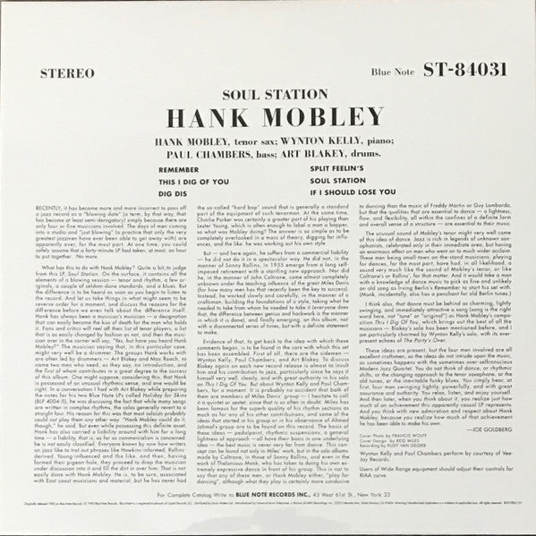 Hank Mobley : Soul Station (LP, Album, Ltd, RE, RP, SRX)