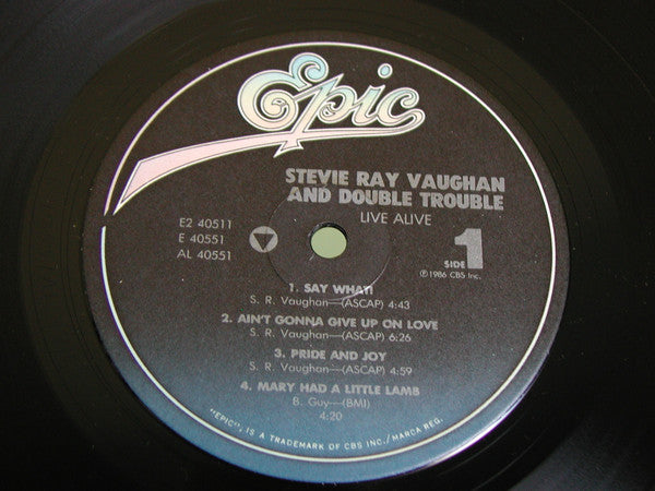 Stevie Ray Vaughan And Double Trouble* : Live Alive (2xLP, Album, RCA)