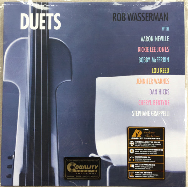 Rob Wasserman : Duets (2xLP, Album, RE, RM, 200)