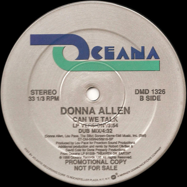 Donna Allen : Can We Talk (12", Promo)