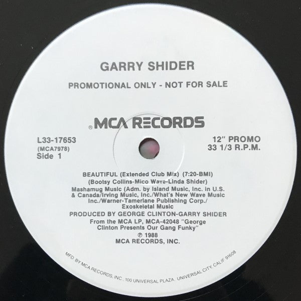 Garry Shider : Beautiful (12", Single, Promo, Pin)