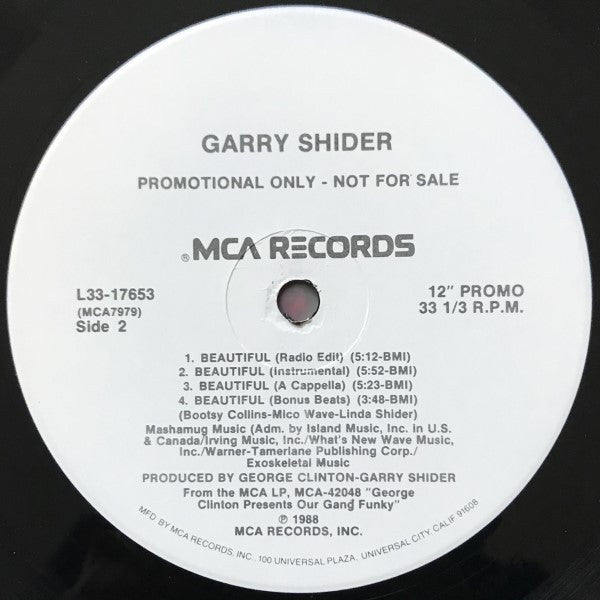 Garry Shider : Beautiful (12", Single, Promo, Pin)