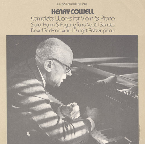 the album cover for David Sackson - Henry Cowell's Complete Works for Violin and Piano