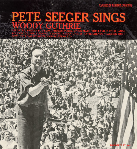 the album cover for Pete Seeger - Pete Seeger Sings Woody Guthrie