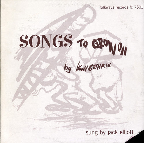 the album cover for Ramblin Jack Elliott - Woody Guthrie's Songs to Grow on