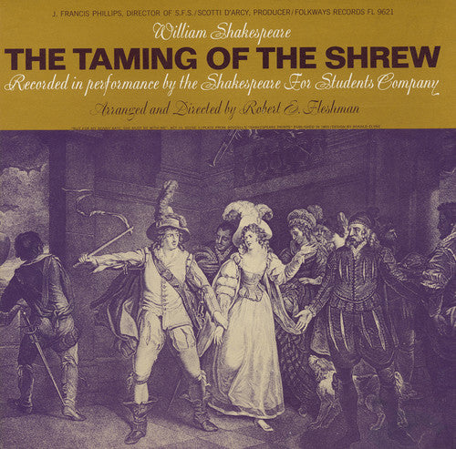 the album cover for Shakespeare For Students Company - The Taming of the Shrew: William Shakespeare