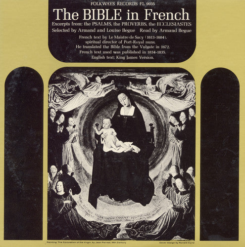 the album cover for Armand Begue - The Bible: Read in French