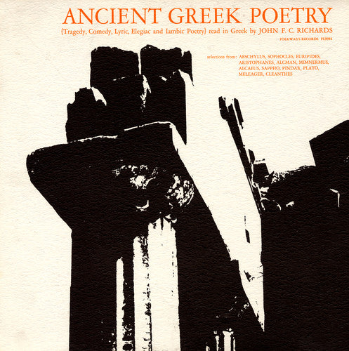 the album cover for John Richards FC - Ancient Greek Poetry: Tragedy Comedy