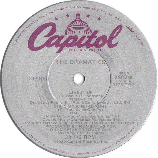 The Dramatics : Live It Up (12")