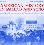 the album cover for American History In Ballad & Song - American Ballad Song 1 / Various