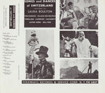 the album cover for Songs & Dances Of Switzerland - Songs of Switzerland / Various