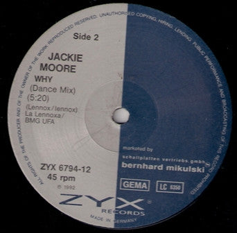 Jackie Moore (2) : Why (12", Maxi)
