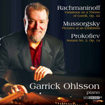the album cover for GARRICK OHLSSON - Rachmaninoff & Prokofiev Played By Garrick Ohlsson