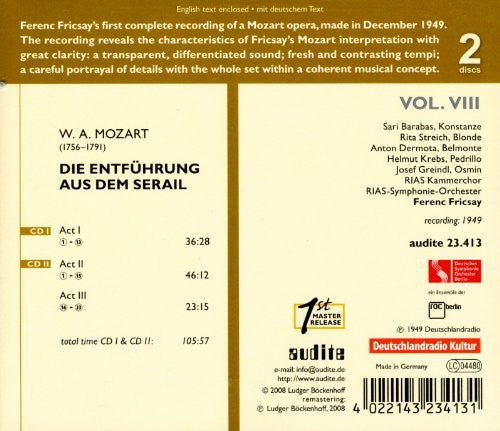 Ferenc Fricsay - Die Entfuhrung Aus Dem Serail (CD)