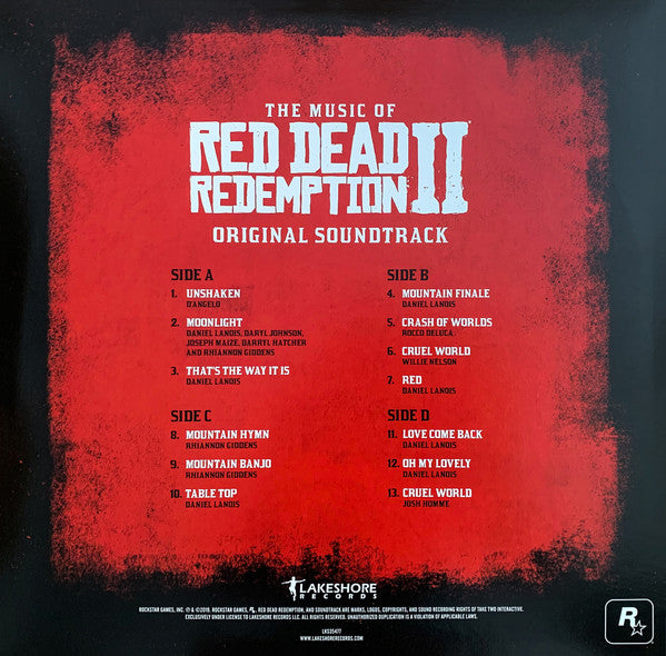 Various : The Music Of Red Dead Redemption II (Original Soundtrack) (2xLP, Album, Ltd, Red)