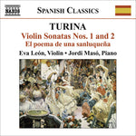 the album cover for Eva Leon - Violin Sonatas Nos 1 & 2