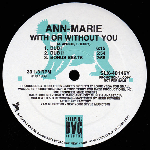 Ann-Marie : With Or Without You (12", Promo)