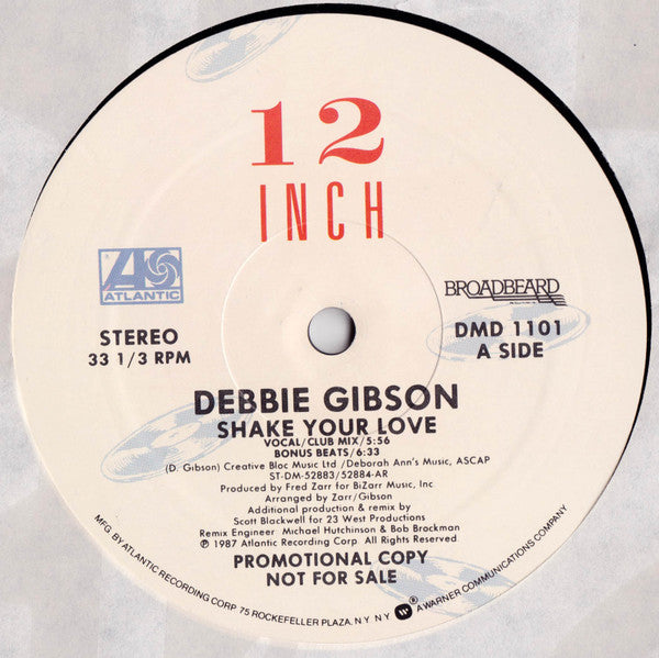 Debbie Gibson : Shake Your Love (12", Promo)