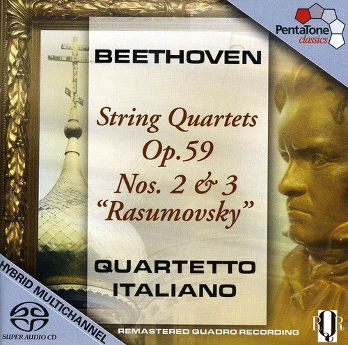 the album cover for L.V. Beethoven - String Quartets Op 59 2 & 3