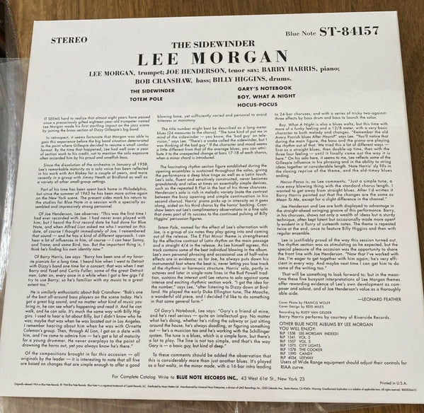 Lee Morgan : The Sidewinder (LP, Album, Ltd, RE, RP, Gat)