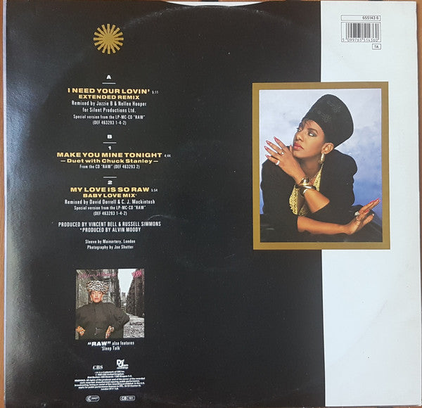 Alyson Williams : I Need Your Lovin' (Extended Remix) (12")