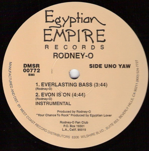 Rodney-O* : Everlasting Bass (12", RP)