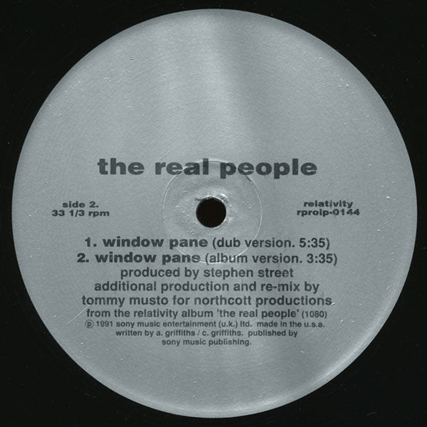 The Real People : Window Pane (12", Single, Promo)