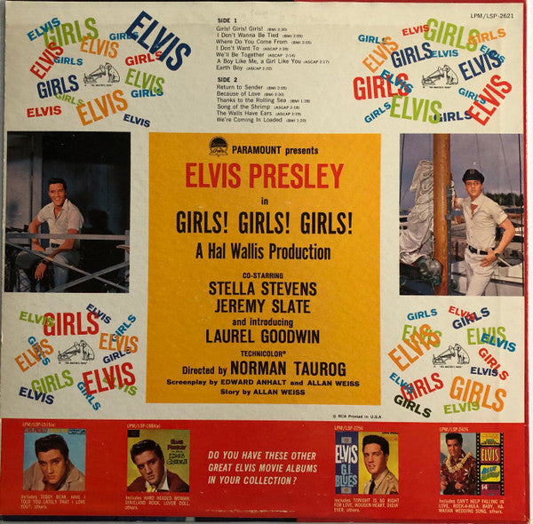 Elvis Presley : Girls! Girls! Girls! (LP, Album, Ind)