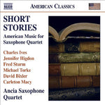 the album cover for Ancia Saxophone Quartet - Short Stories: American Music for Saxophone Quartet