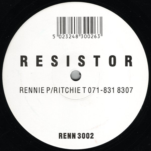 Rennie Pilgrem / Richard Thake : Resistor (12")