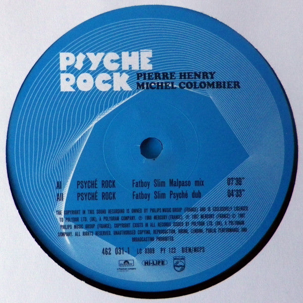 Pierre Henry, Michel Colombier : Psyché Rock (12", Single)