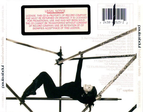 Paula Abdul : Head Over Heels (CD, Album, Promo)