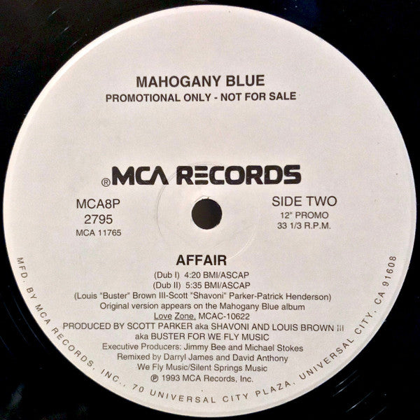 Mahogany Blue : Affair (12", Promo)