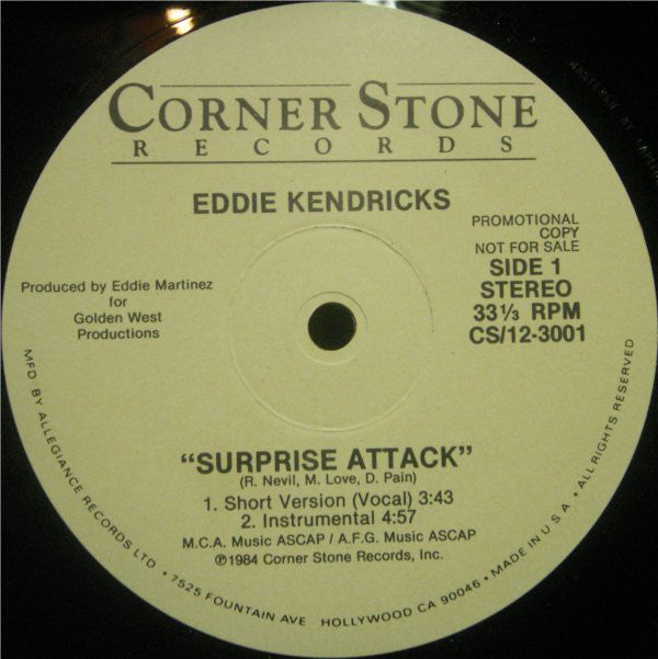 Eddie Kendricks : Surprise Attack (12", Promo)