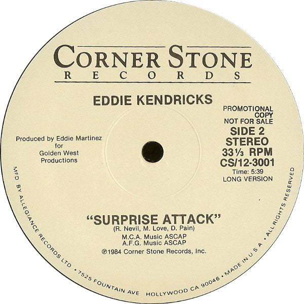 Eddie Kendricks : Surprise Attack (12", Promo)