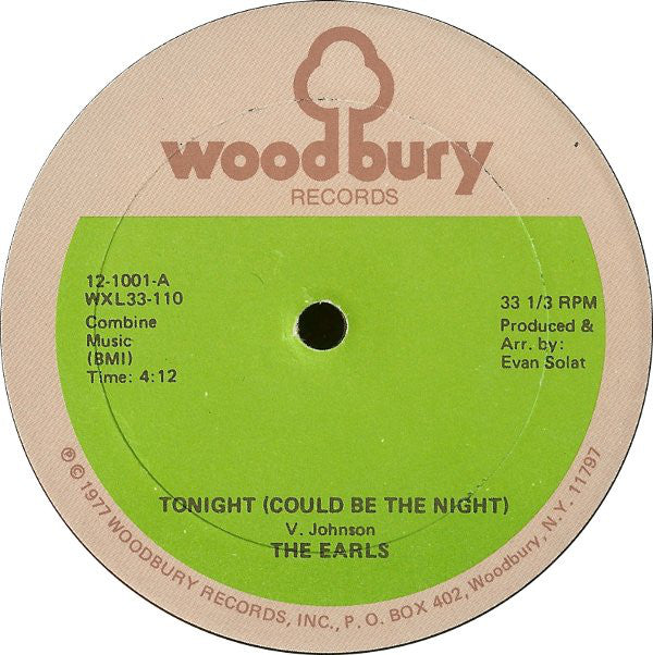 The Earls : Tonight (Could Be The Night) / Meditation (12")
