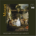 the album cover for Mozart - Piano Quartets KV478 & 493