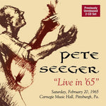the album cover for Pete Seeger - Live in 65
