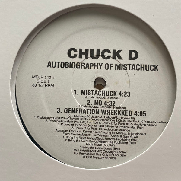 Chuck D : Autobiography Of Mistachuck (2xLP, Album, Promo)